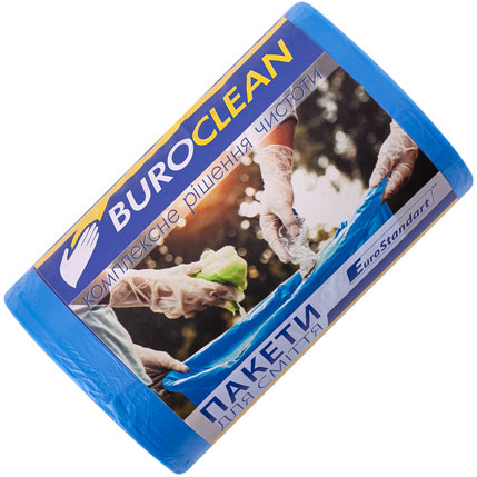 Пакети для сміття</br>BuroClean EuroStandart</br>35 літрів сині</br>100 штук