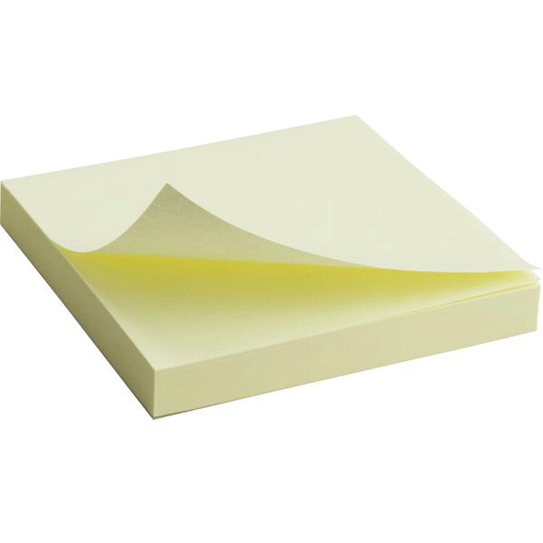 Бумага самоклеящаяся75 х 75 мм100 листов пастельно-желтая
