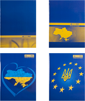 Книга обліку UKRAINE</br>192 аркуша клітинка</br> обкладинка тверда ламінована