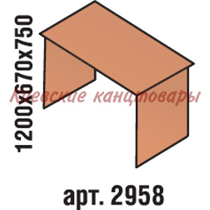 Стол рабочий 1400х670х750, вишня Оксфорд