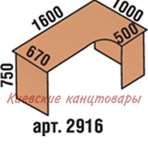 Стол угловой 1600х1000х750, бук Бавария