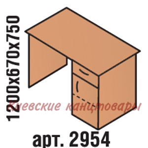 Стол однотумбовый , бук Бавария