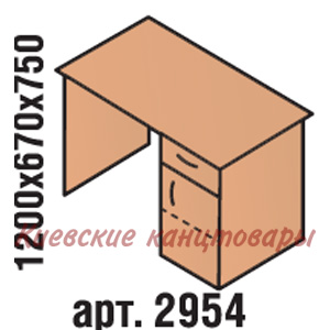 Стол однотумбовый , бук светлый