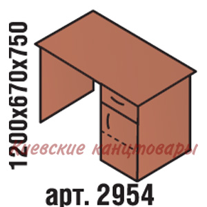 Стол однотумбовый , яблоня Локарно