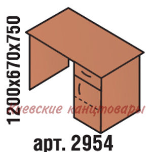 Стол однотумбовый , вишня Оксфорд