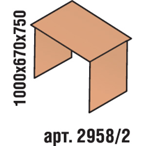 Стол рабочий 1000х670х750, бук светлый