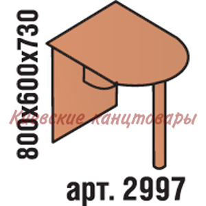 Стол приставной , 800х600х730, вишня Оксфорд