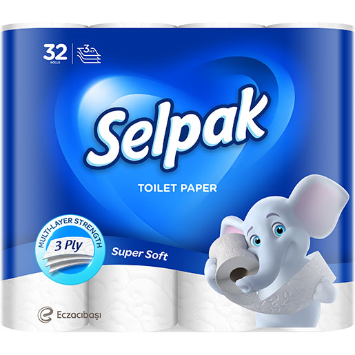 Папір туалетний</br>Selpak</br>3-шаровий</br>32 рулона