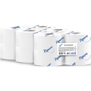 Папір туалетний</br>Papero</br>2-шаровой 100 м</br>ціна за 12 рулонів