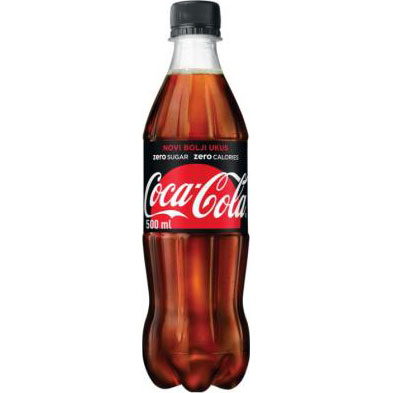Напій газований</br>Coca-Cola без цукру</br>ПЕТ-пластик</br>0,5 л