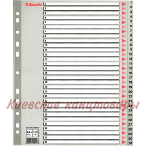 Разделители  1-31 Esselteсерые широкие