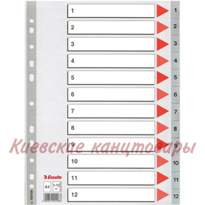 Разделители  1-12 Esselteсерые